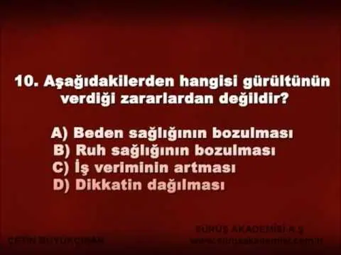 9 Trafik gürültü