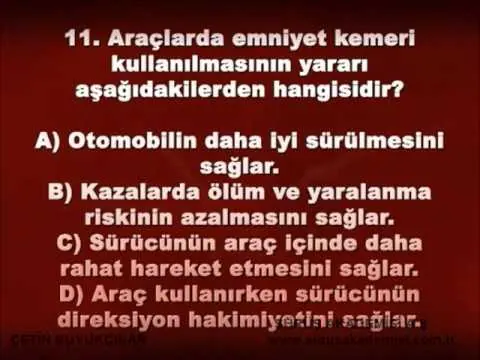 16 İlkyardım sınavlarda çıkmış soru çözümü